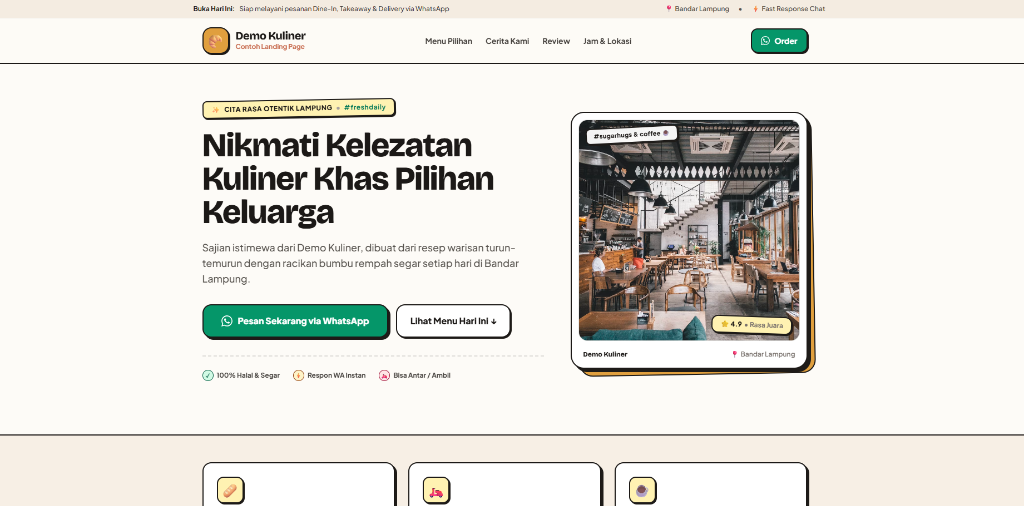 Demo Kuliner Desktop Preview